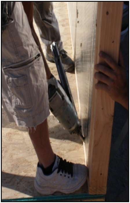 Nailing the Wall to the Rim Board